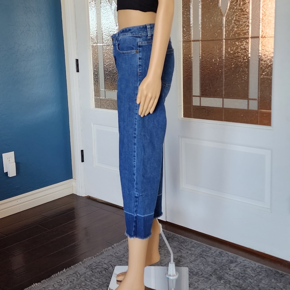 MICHAEL KORS WIDE LEG CROPPED JEANS SZ 6 - Picture 10 of 16